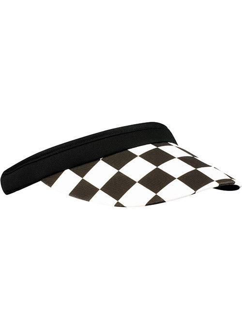 Ladies Daytona Checkered Clip On Visor