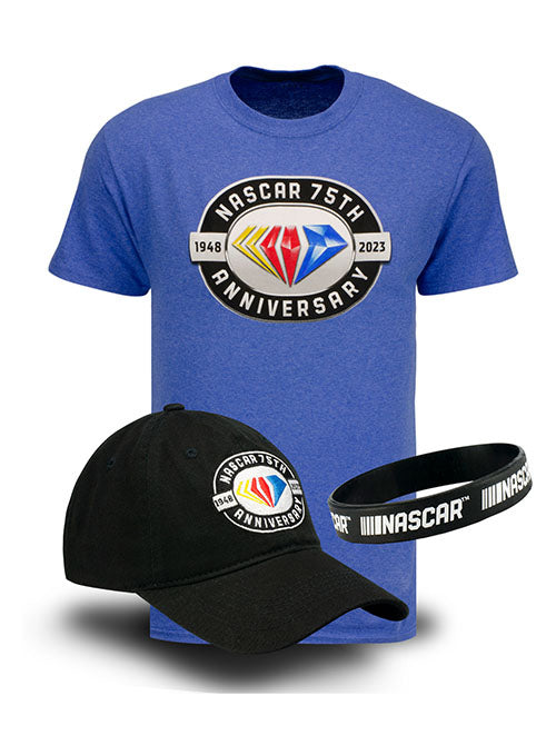  NASCAR 75th Anniversary Hat/Tee Combo