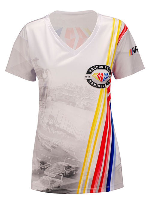  Ladies NASCAR 75th Anniversary Sublimated T-Shirt