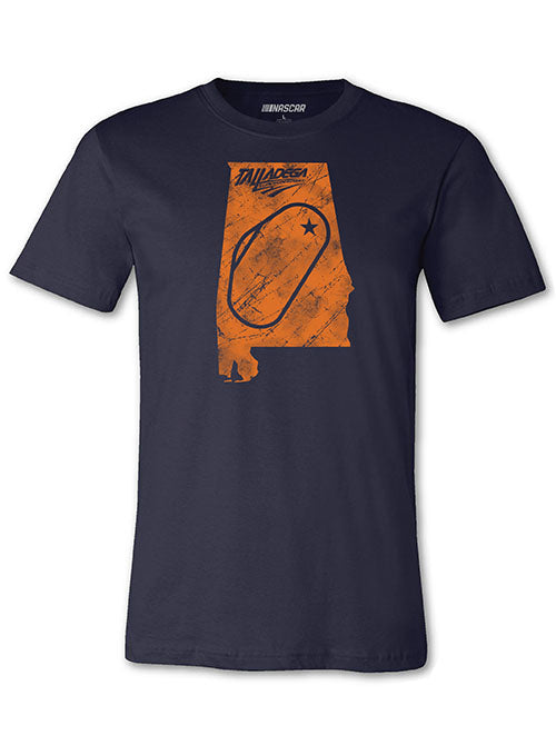  Talladega State Outline T-Shirt - Navy & Orange