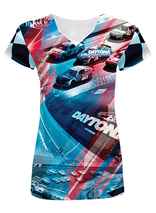  Ladies Daytona Sublimated V-Neck