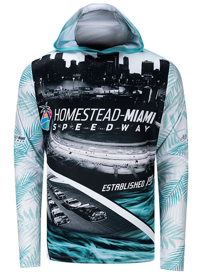 Homestead-Miami Sublimated Hooded Long Sleeve T-Shirt