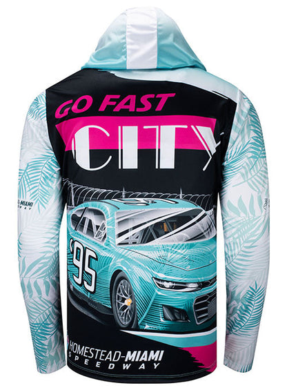  Homestead-Miami Sublimated Hooded Long Sleeve T-Shirt