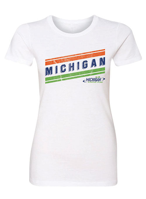  Ladies Michigan Striped T-Shirt