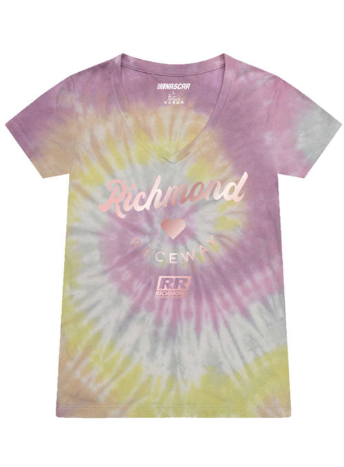  Ladies Richmond V-Neck Tie Dye W/ Foil T-Shirt